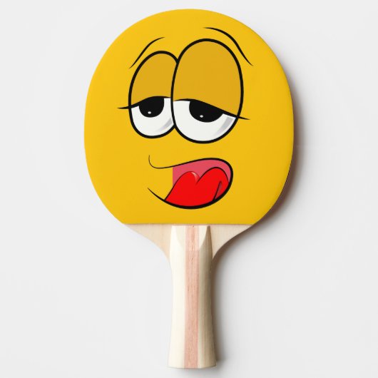 Raquette De Ping Pong Yikes Emoji Jaune (Devant)