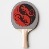 Raquette De Ping Pong YIN & YANG Geckos black red + your background idea (Dos)