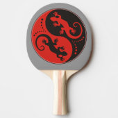 Raquette De Ping Pong YIN & YANG Geckos black red + your background idea (Devant)
