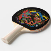 Raquette De Ping Pong Yin Yang Phoenix et palette de ping-pong de dragon (Devant Angle)