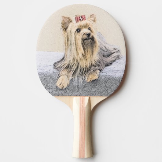 Raquette De Ping Pong Yorkshire Terrier Peinture - Cute Original Chien A (Devant)