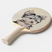 Raquette De Ping Pong Yorkshire Terrier Puppy Peinture Chien original (Devant Angle)
