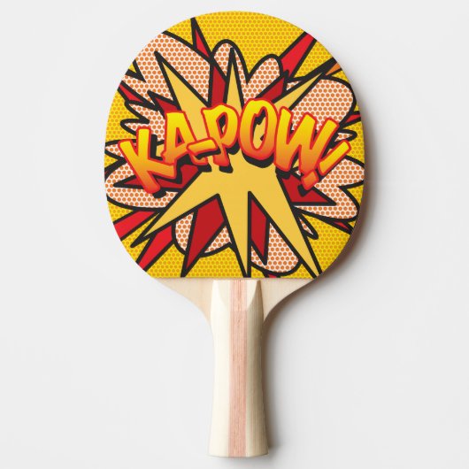Raquette De Ping Pong ZAP KAPOW Funny Cool Modern Comédie (Devant)