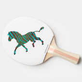 Raquette De Ping Pong Zebra Black et Green Print (Côté)