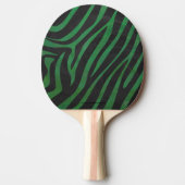 Raquette De Ping Pong Zebra Black et Green Print (Devant)