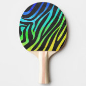 Raquette De Ping Pong Zebra Black et Rainbow Print (Devant)