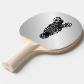 Raquette De Ping Pong Zebra Head sur Silver (Devant Angle)