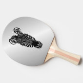 Raquette De Ping Pong Zebra Head sur Silver (Côté)