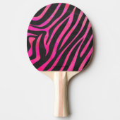 Raquette De Ping Pong Zebra noir et rose chaud (Devant)