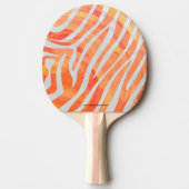 Raquette De Ping Pong Zebra Orange and White Print (Devant)