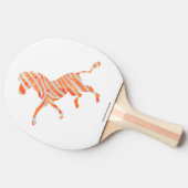 Raquette De Ping Pong Zebra Orange and White Print (Côté)