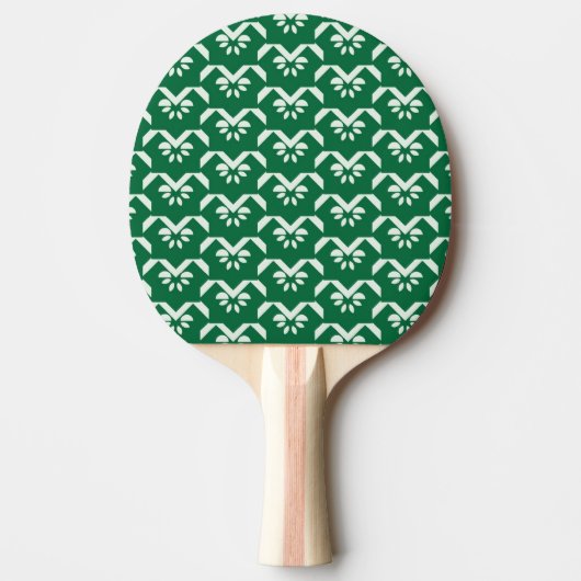 Raquette De Ping Pong Zigzag floral vert (Devant)