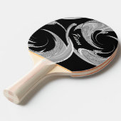 Raquette De Ping Pong Zodiac Abstrait de pinces d'argent (Devant Angle)