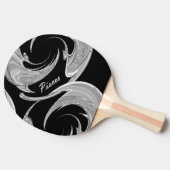 Raquette De Ping Pong Zodiac Abstrait de pinces d'argent (Côté)