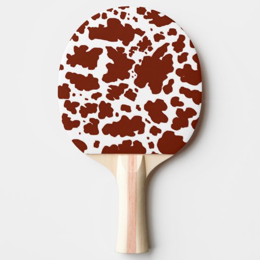Raquette De Ping Pong Zones de vache Brown Imprimer Fermier de cowboy (Devant)