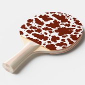 Raquette De Ping Pong Zones de vache Brown Imprimer Fermier de cowboy (Devant Angle)