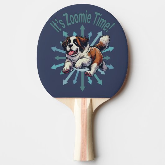 Raquette De Ping Pong Zoomie Heure Saint Bernard (Devant)
