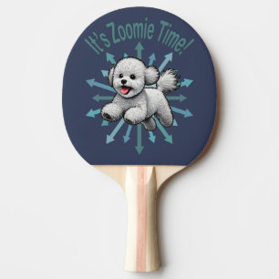 Raquette De Ping Pong Zoomie Time Bichon Frise