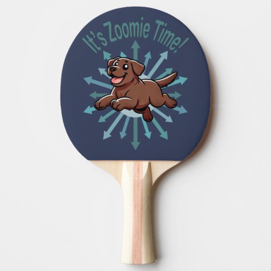 Raquette De Ping Pong Zoomie Time Chocolate Lab (Devant)