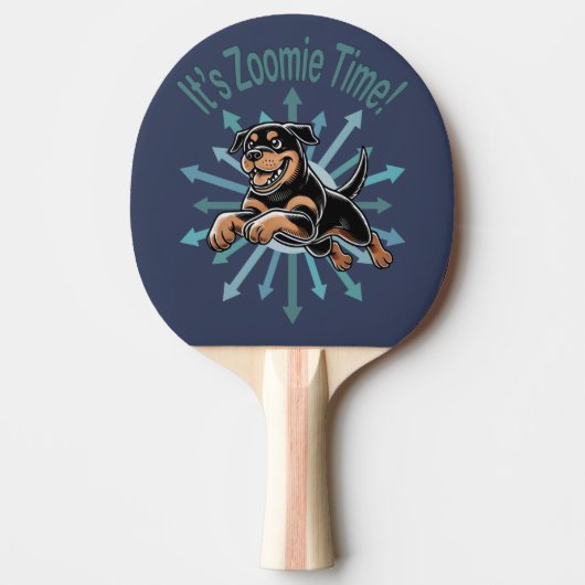Raquette De Ping Pong Zoomie Time Rottweiler (Devant)