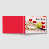 Raquette de tennis avec le livre d'hôtes mariage d (Complet)