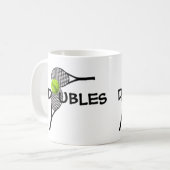 Raquettes de balle de tennis Doubles Jeu Café Mug (Devant gauche)