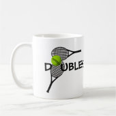 Raquettes De Balle De Tennis Jeu De Doubles Mug (Gauche)