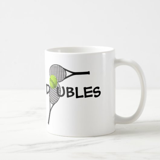 Raquettes De Balle De Tennis Jeu De Doubles Mug (Droite)