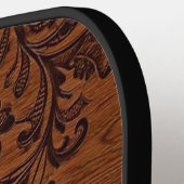 Raquettes de Pickleball à Design Bois Gravé (Détail gauche)