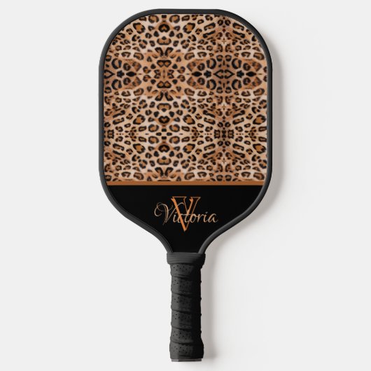 Raquettes de Pickleball à Motif Léopard de Style S (Recto)