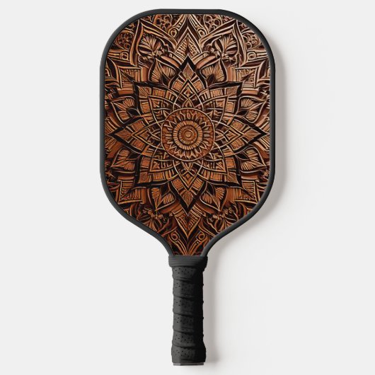 Raquettes de Pickleball Mandala Marron (Recto)