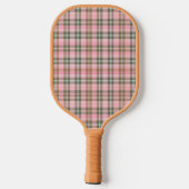 Raquettes de pickleball rayées roses - texte perso (Verso)