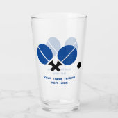 Raquettes de ping-pong et boule en noir, verre ble (Dos)