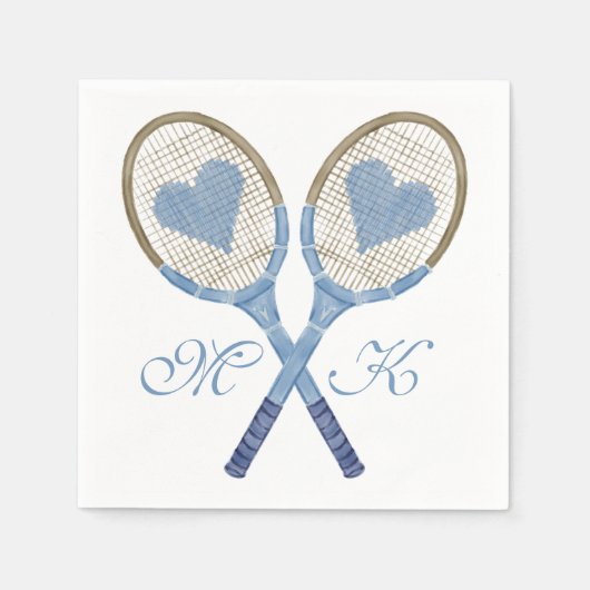 Raquettes De Tennis Bleu Avec Serviettes En Papier (Devant)