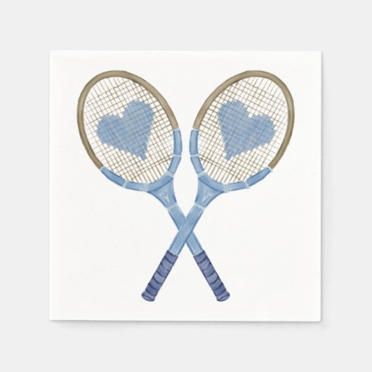 Raquettes De Tennis Bleu Avec Serviettes En Papier (Devant)