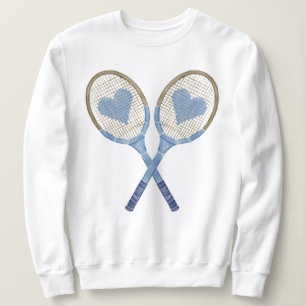 Raquettes De Tennis Bleu Avec Sweatshirt Coeur