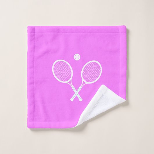 Raquettes de tennis et Ball Pink Party (Gant de toilette)