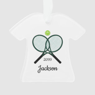Raquettes de tennis et balle Ornement de Noël en a