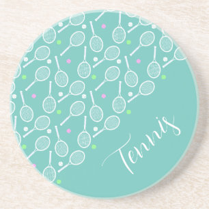 Raquettes de tennis et boules Dessous de verre ver