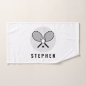 Raquettes de tennis et nom Serviette de sport (Serviette à main)