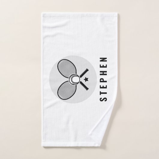Raquettes de tennis et nom Serviette de sport (Serviette à main)