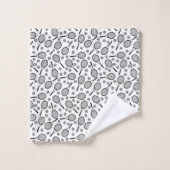 Raquettes de Tennis Noir et balles Gris Classique  (Gant de toilette)