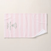 Raquettes de tennis vertes rayées de rose (Serviette à main)