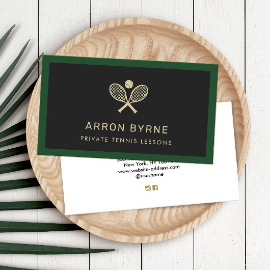Raquettes des entraîneurs de tennis Carte de visit