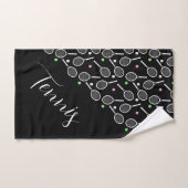 Raquettes et balles de tennis Noir (Serviette à main)