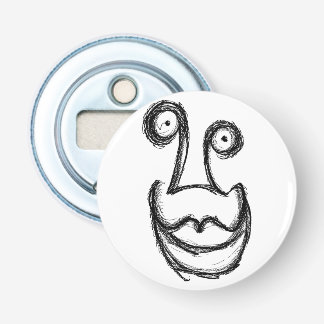 Rare bizarre rare grapjes gezicht button flesopener