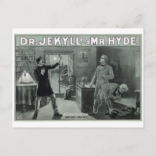 Rare Dr. Jekyll en de heer Hyde Transformation Pos Briefkaart