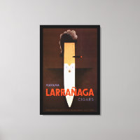 RARE FRANÇAIS ART DÉCO CIGAR MAN CANVAS