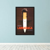 RARE FRANÇAIS ART DÉCO CIGAR MAN CANVAS (Insitu (Plancher de Bois))