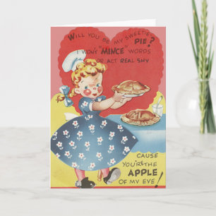 Rare Grappige Gehakt Appeltaart Serveerster Valent Feestdagen Kaart